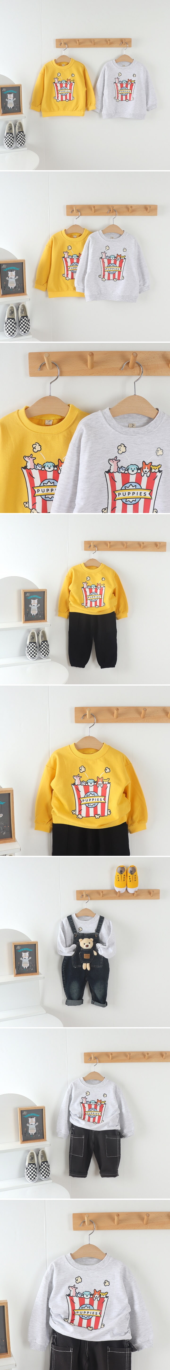 Tony - Korean Children Fashion - #discoveringself - Popcorn Puppy Sweatshirts