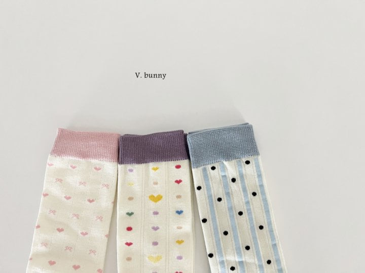 V Bunny - Korean Children Fashion - #Kfashion4kids - Dot Heart Socks - 2