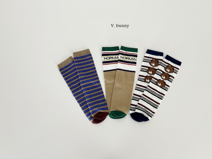 V Bunny - Korean Children Fashion - #childofig - Normal Socks - 11