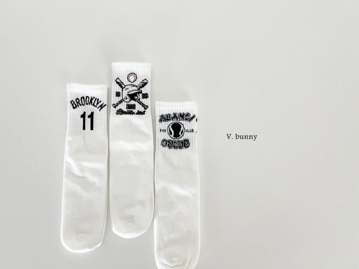 V Bunny - Korean Children Fashion - #discoveringself - Baseball Socks - 11