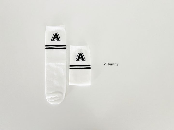 V Bunny - Korean Children Fashion - #kidsstore - Stripe A Socks - 4