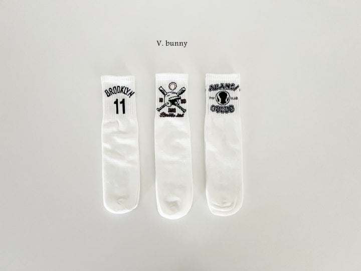 V Bunny - Korean Children Fashion - #kidzfashiontrend - Baseball Socks