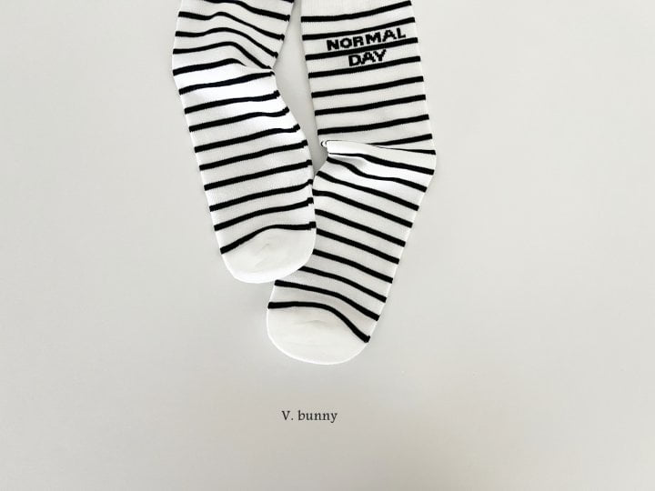 V Bunny - Korean Children Fashion - #magicofchildhood - Stripe A Socks - 7