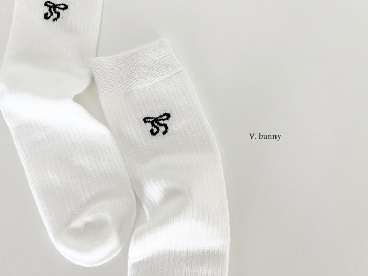 V Bunny - Korean Children Fashion - #magicofchildhood - Doubly Ribbon Socks - 5