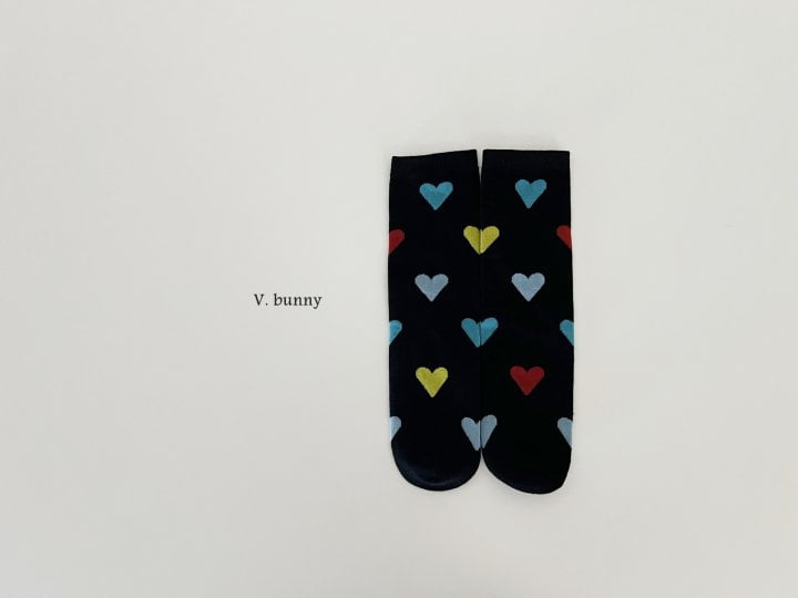 V Bunny - Korean Children Fashion - #magicofchildhood - Rainbow Heart Socks - 6