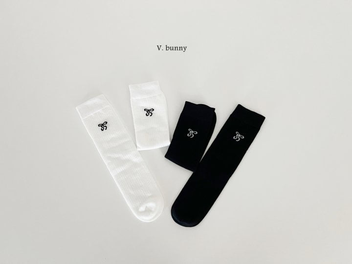 V Bunny - Korean Children Fashion - #stylishchildhood - Doubly Ribbon Socks - 10