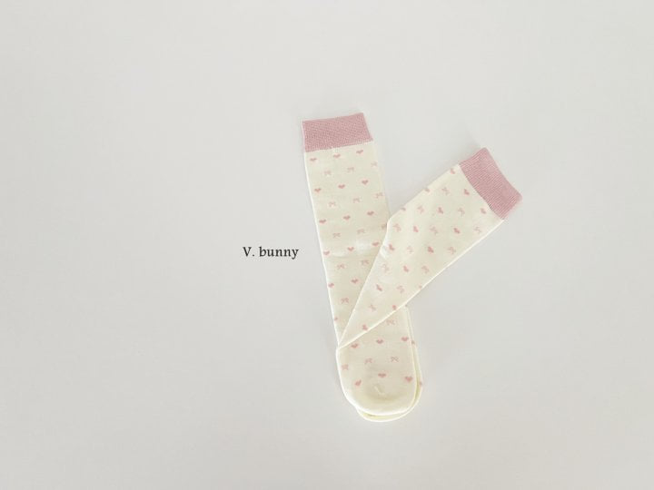 V Bunny - Korean Children Fashion - #toddlerclothing - Dot Heart Socks - 8