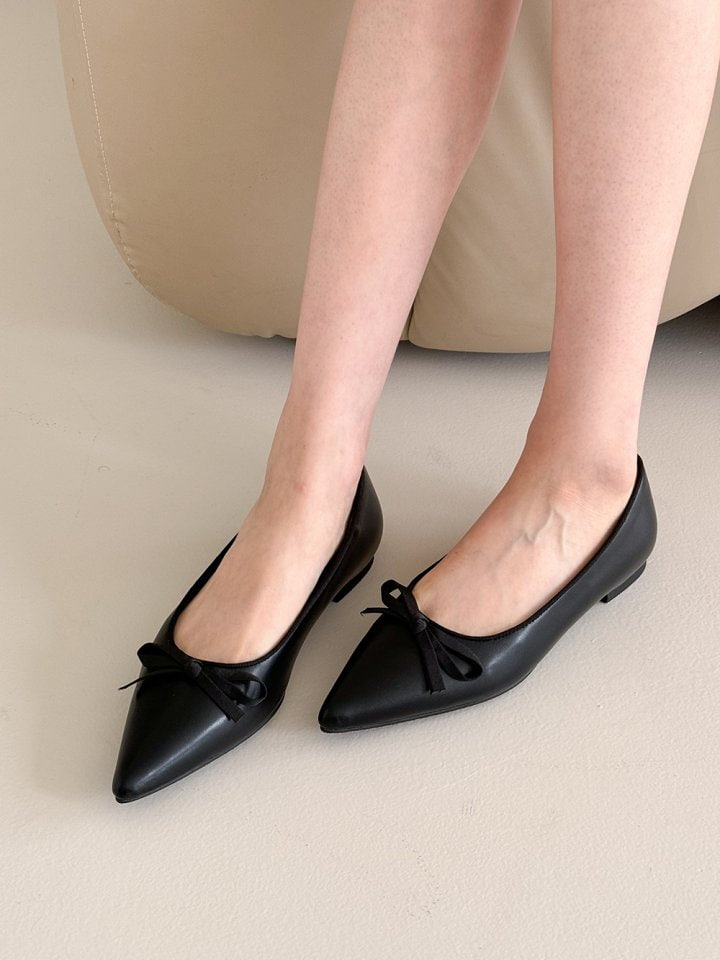 Vade - Korean Women Fashion - #momslook - Ribbon Stiletto Flat - 10