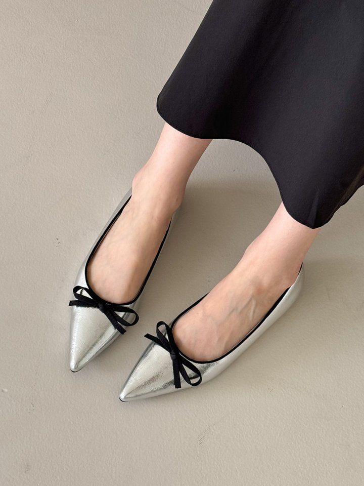 Vade - Korean Women Fashion - #momslook - Ribbon Stiletto Flat - 6