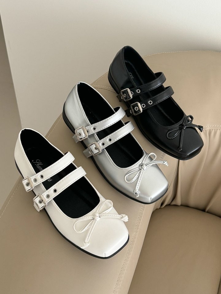 Vade - Korean Women Fashion - #momslook - Ribbon Strap Flat - 5