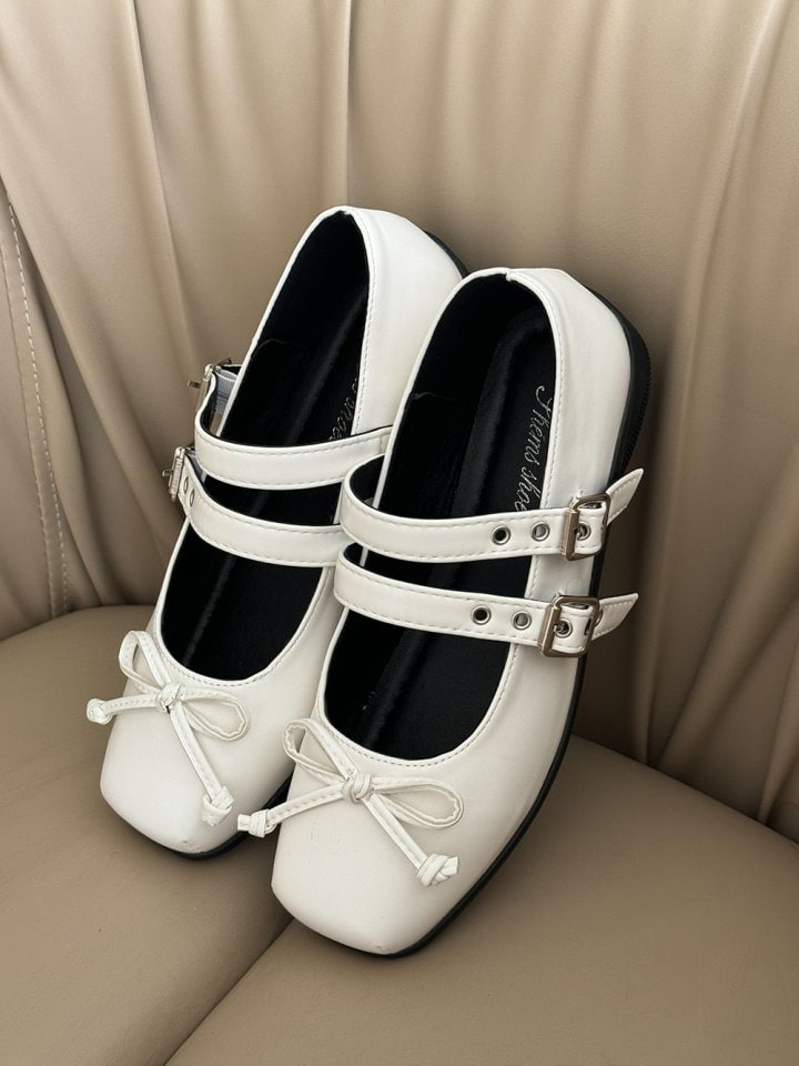 Vade - Korean Women Fashion - #momslook - Ribbon Strap Flat - 7