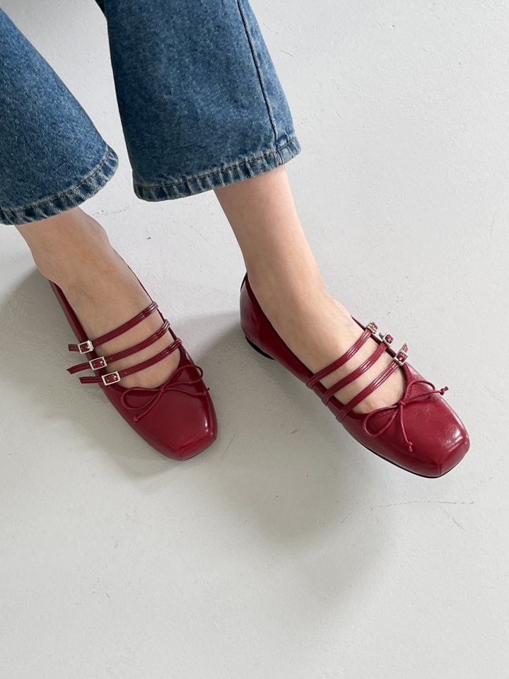 Vade - Korean Women Fashion - #momslook - Ribbon Square Mary Jane Flat - 11