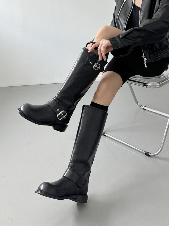 Vade - Korean Women Fashion - #momslook - Buckle Strap Half Boots - 10