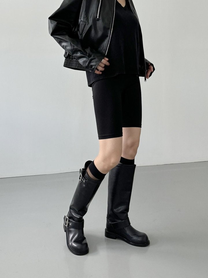 Vade - Korean Women Fashion - #momslook - Buckle Strap Half Boots - 8