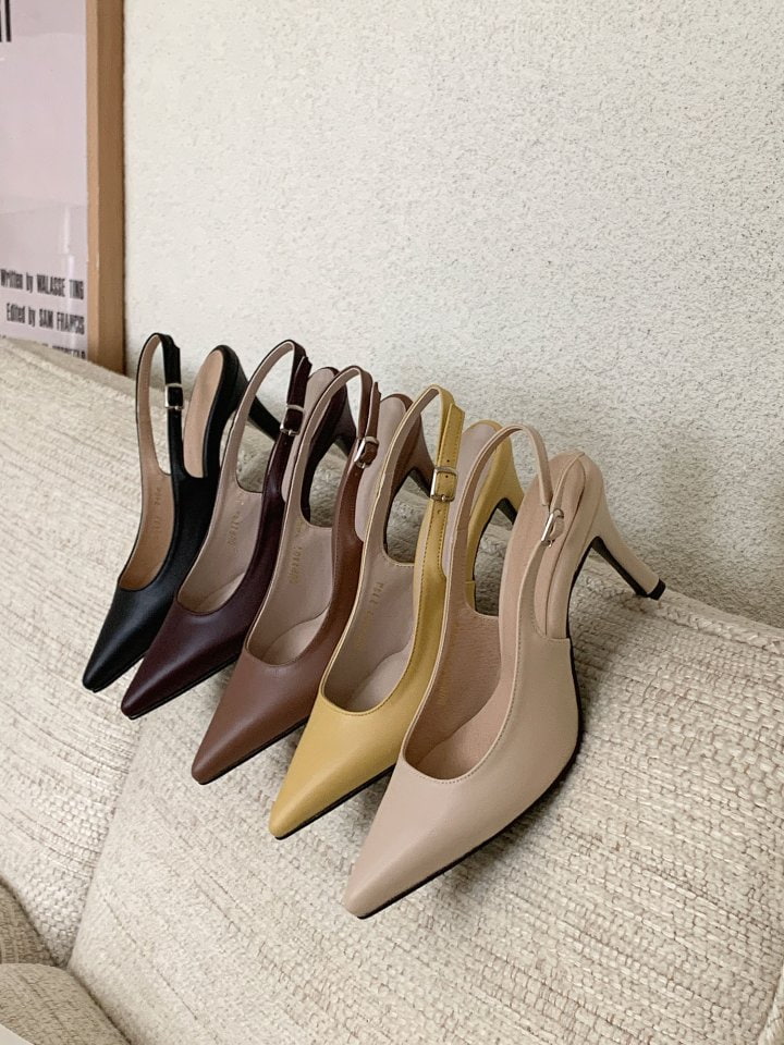 Vade - Korean Women Fashion - #momslook - 8cm Sling Back Hill