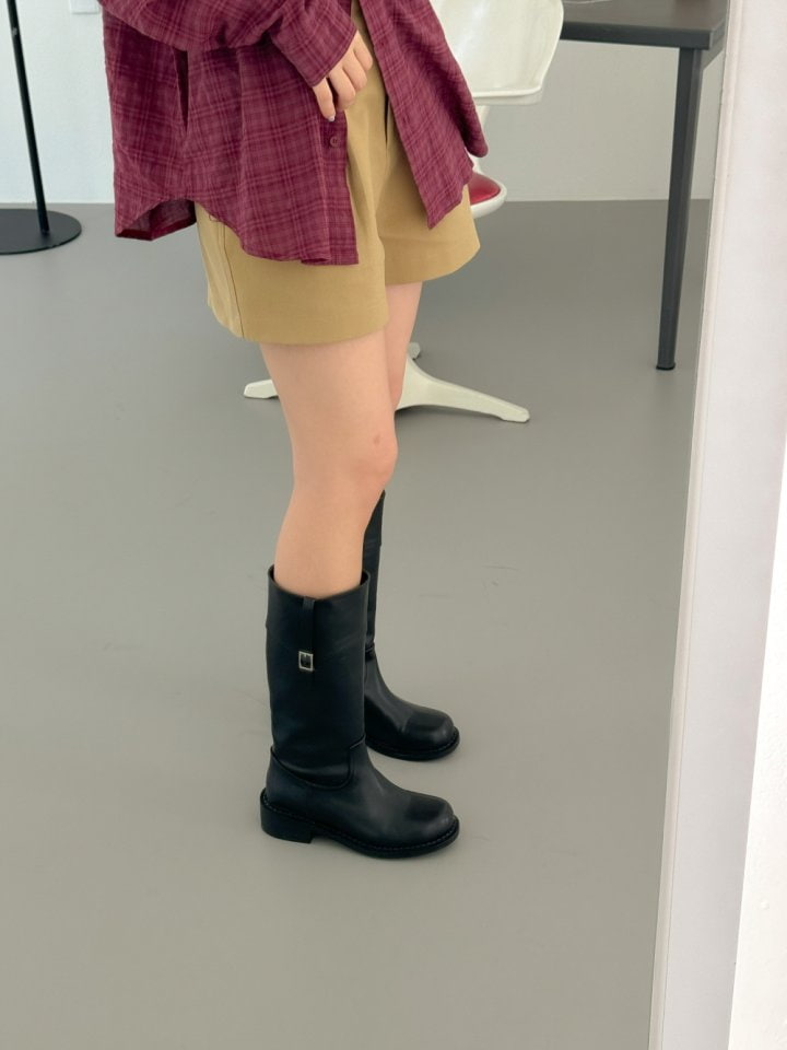 Vade - Korean Women Fashion - #thelittlethings - Buckle Long Boots Strap Boots - 11