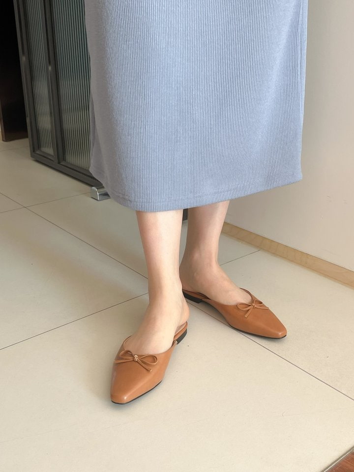 Vade - Korean Women Fashion - #thelittlethings - Loafer Ribbon Pumps Slipper - 10