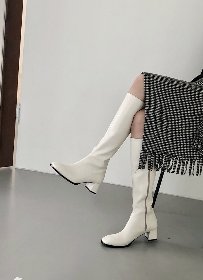 Vade - Korean Women Fashion - #thelittlethings - Middle Slim Square Boots - 6