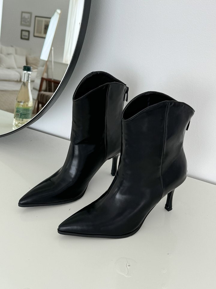 Vade - Korean Women Fashion - #vintagekidsstyle - Stiletto Hill Ankle Slim Boots - 8