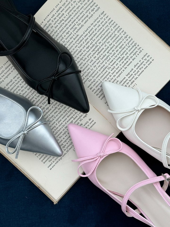 Vade - Korean Women Fashion - #womensfashion - Ribbon Low Stiletto - 8