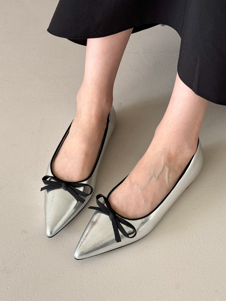 Vade - Korean Women Fashion - #womensfashion - Ribbon Stiletto Flat - 7