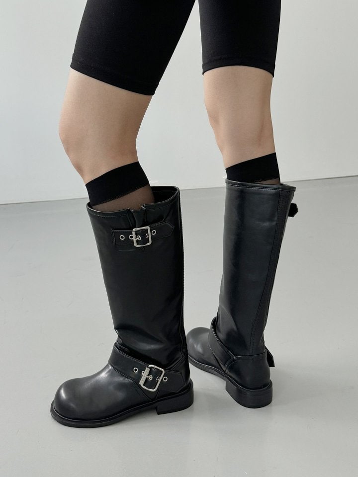 Vade - Korean Women Fashion - #womensfashion - Buckle Strap Half Boots