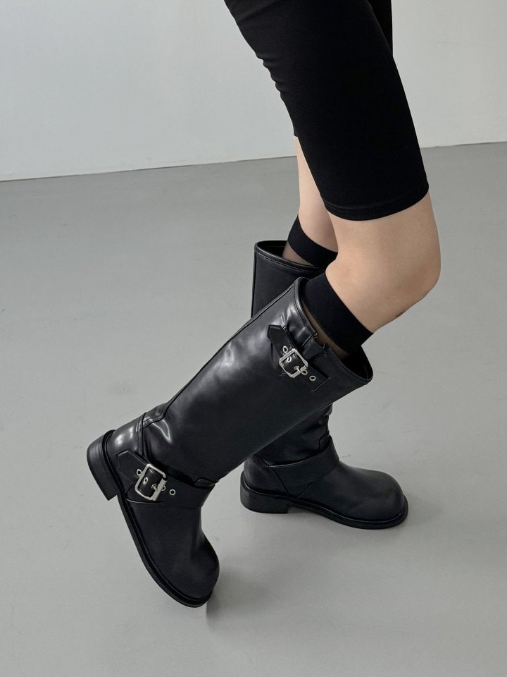 Vade - Korean Women Fashion - #womensfashion - Buckle Strap Half Boots - 11