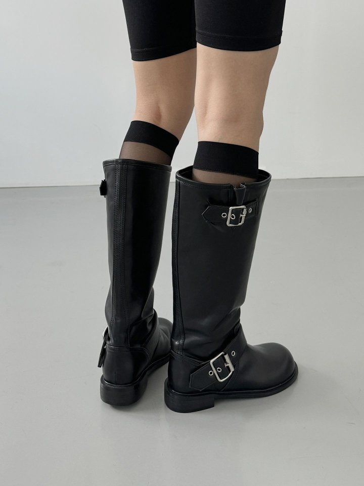 Vade - Korean Women Fashion - #womensfashion - Buckle Strap Half Boots - 3