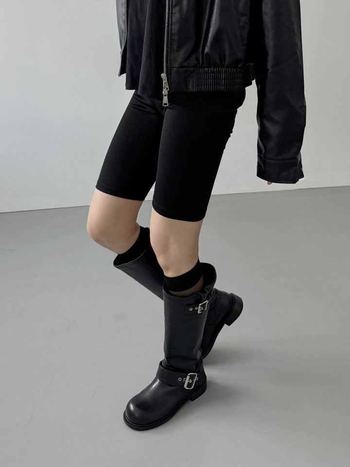 Vade - Korean Women Fashion - #womensfashion - Buckle Strap Half Boots - 5