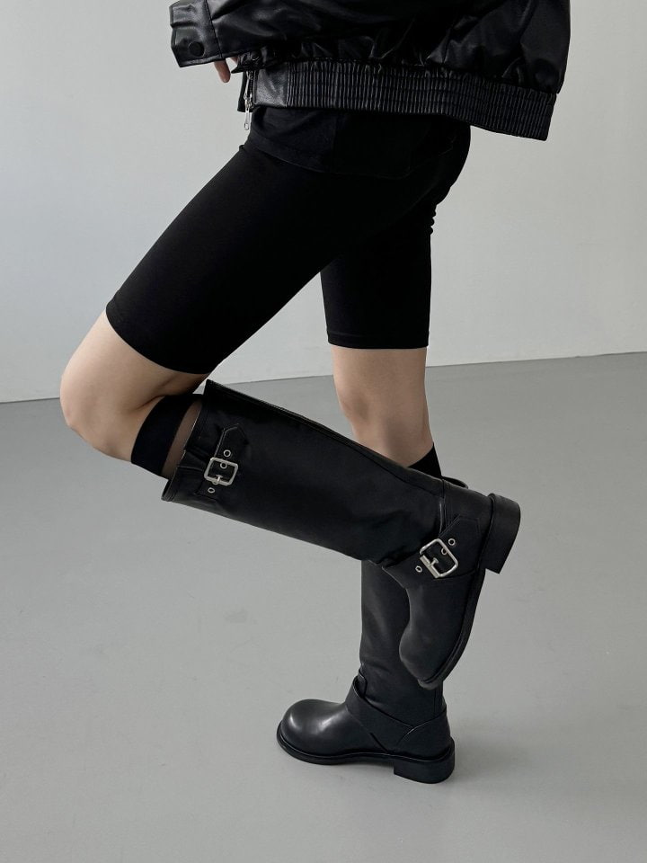 Vade - Korean Women Fashion - #womensfashion - Buckle Strap Half Boots - 7