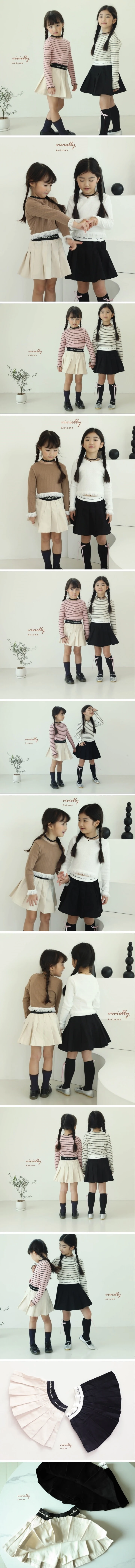 Vivielly - Korean Children Fashion - #discoveringself - Band Pleats Skirt