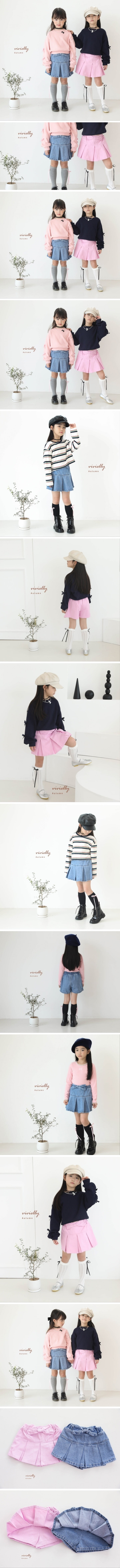 Vivielly - Korean Children Fashion - #fashionkids - Ribbon Pleated Skirt Pants