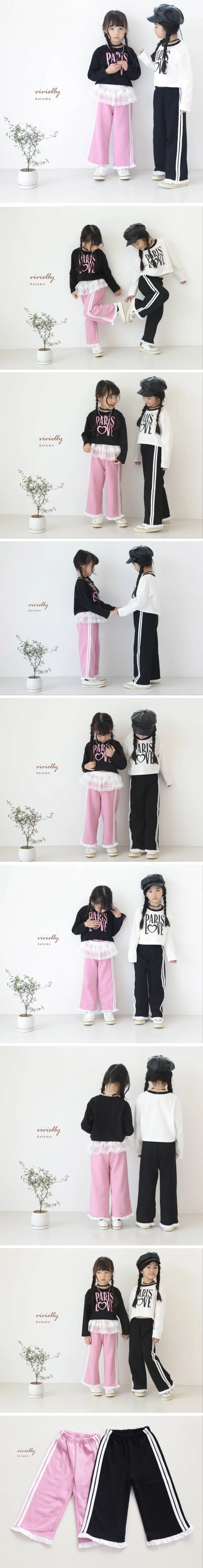 Vivielly - Korean Children Fashion - #kidsshorts - Lace Tape Pants