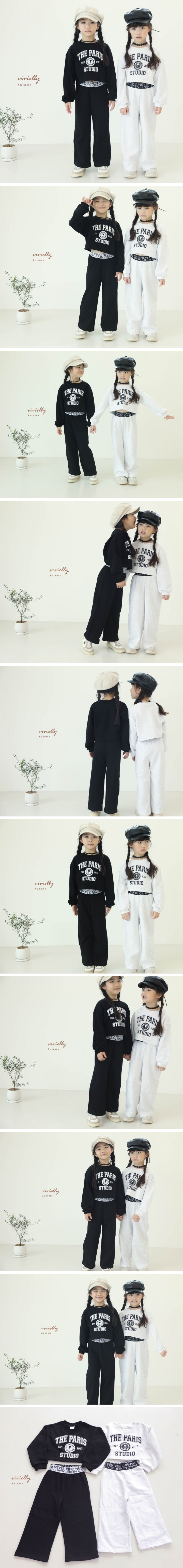 Vivielly - Korean Children Fashion - #magicofchildhood - Paris Top Bottom Set