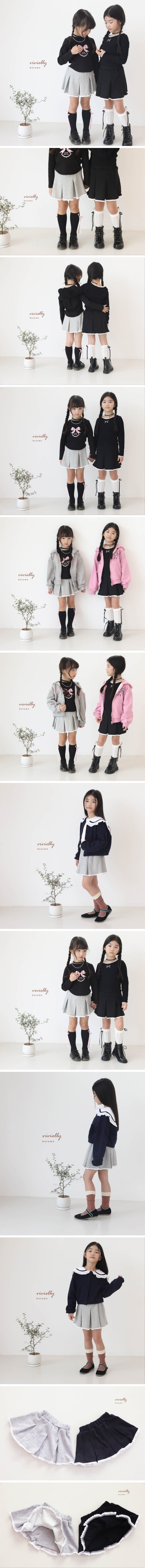 Vivielly - Korean Children Fashion - #stylishchildhood - Lace Pleats Skirt