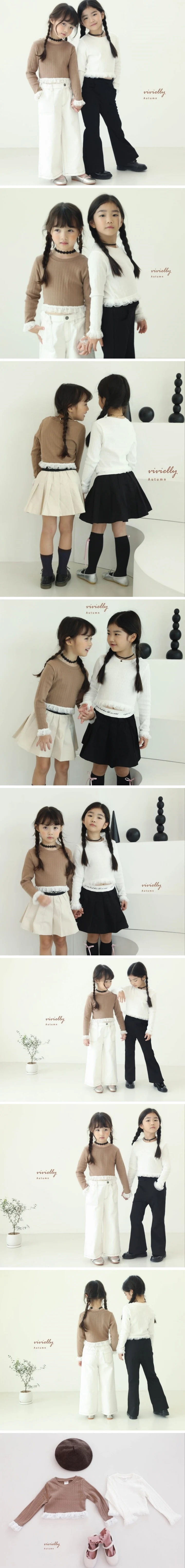 Vivielly - Korean Children Fashion - #todddlerfashion - Chuchu Eyelet Tee