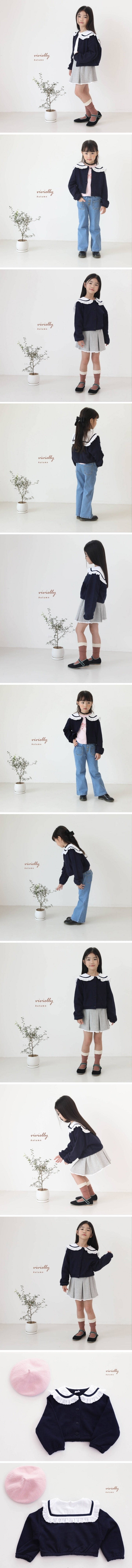 Vivielly - Korean Children Fashion - #toddlerclothing - Lace Sailor Cardigan