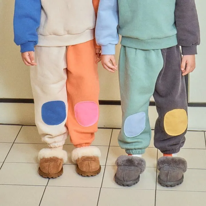 1St Blue - Korean Children Fashion - #childofig - Patch Colored Pants