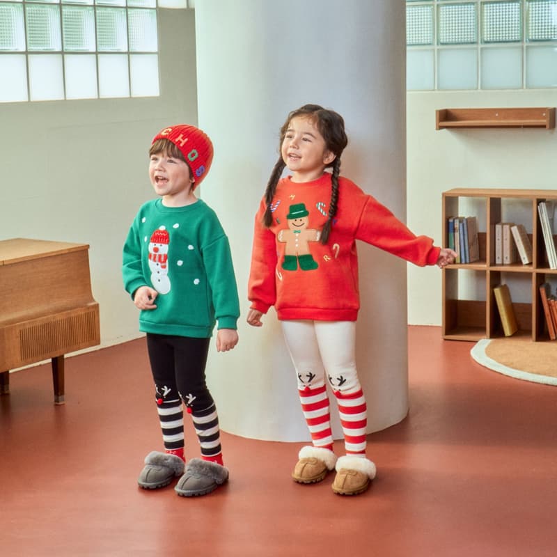 1St Blue - Korean Children Fashion - #discoveringself - Christmas Fleeced Pullover - 2