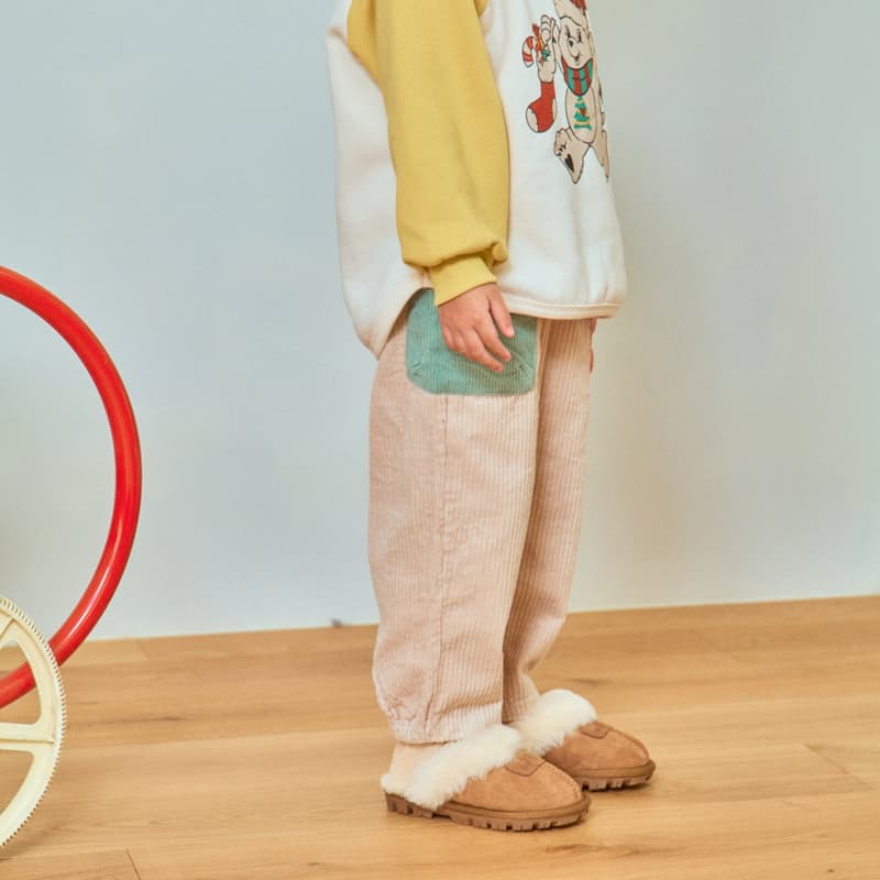 1St Blue - Korean Children Fashion - #designkidswear - Colored Pocket Corduroy Pants - 4