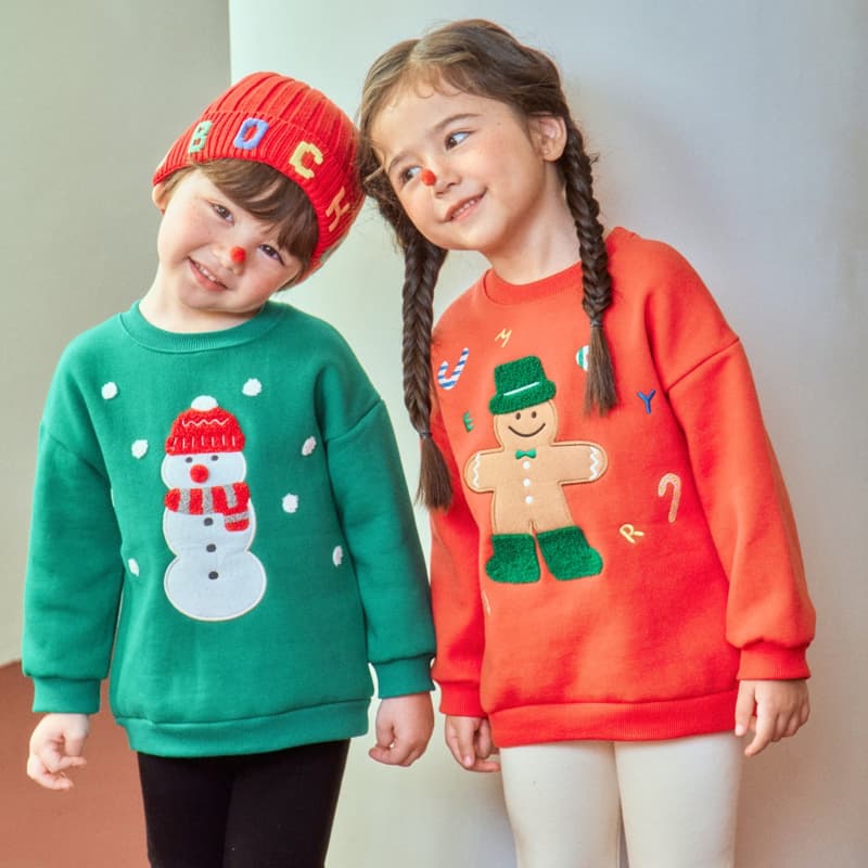 1St Blue - Korean Children Fashion - #fashionkids - Christmas Fleeced Pullover - 3