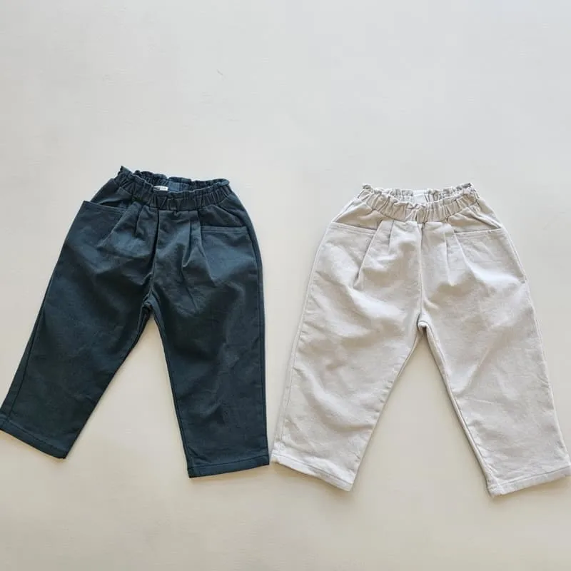 1St Blue - Korean Children Fashion - #kidsshorts - Bangbang Pocket Fleeced Pants - 5