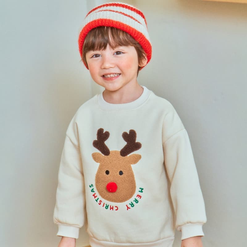 1St Blue - Korean Children Fashion - #kidzfashiontrend - Christmas Fleeced Pullover - 6