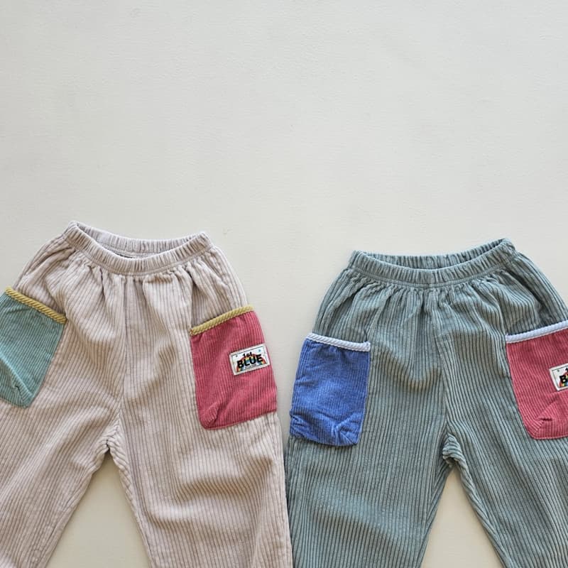 1St Blue - Korean Children Fashion - #kidzfashiontrend - Colored Pocket Corduroy Pants - 8