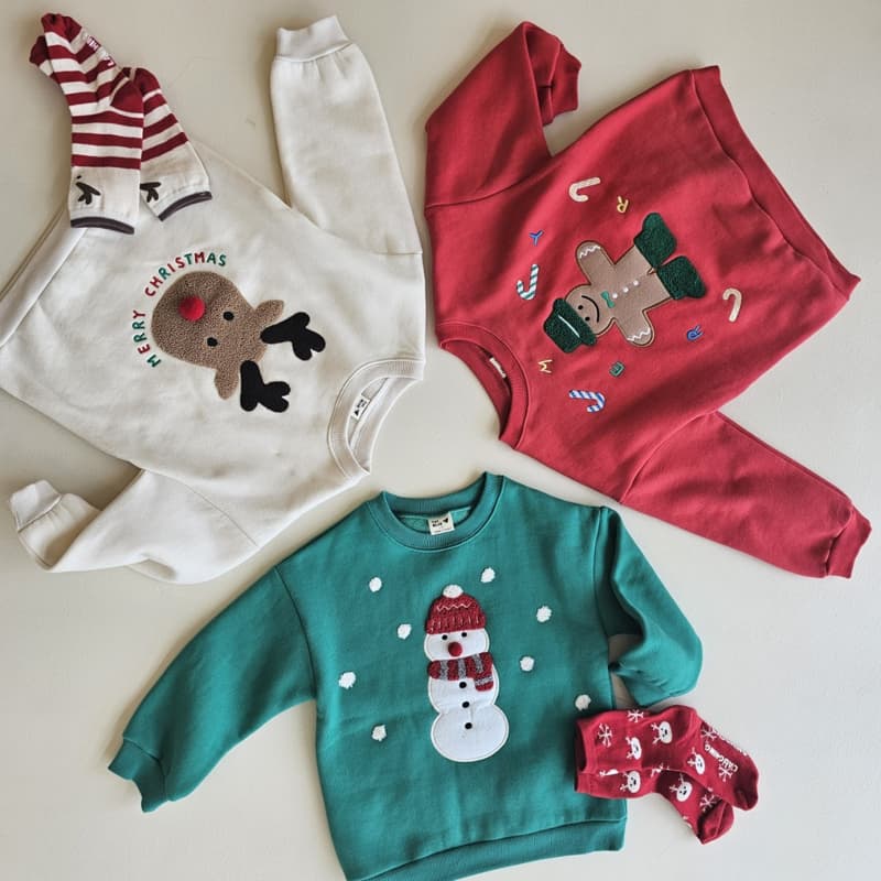 1St Blue - Korean Children Fashion - #magicofchildhood - Christmas Fleeced Pullover - 9