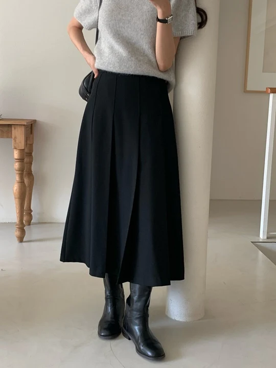 Wool Pleats Skirt