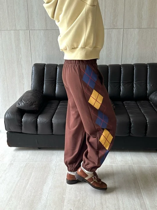 Argyle Jogger Pants