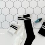 White Black Color Socks