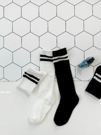 White Black Color Socks