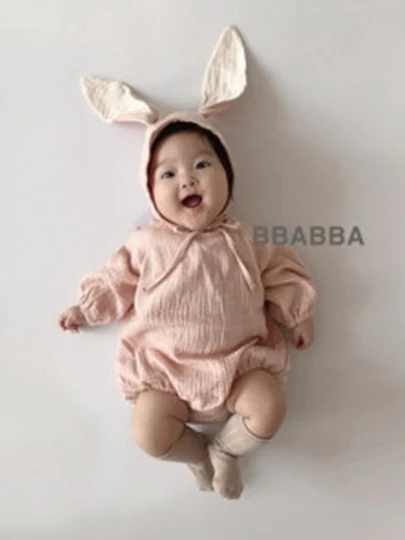 Little Rabbit Suit Bonnet Set